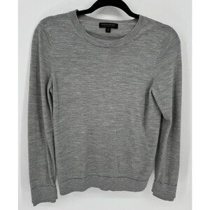 Banana Republic Gray Extra Fine Merino Wool Womens Crew Neck Long Sleeve Sweater